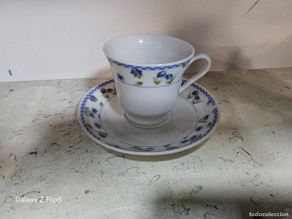 Vintage: taza y plato porcelana fina